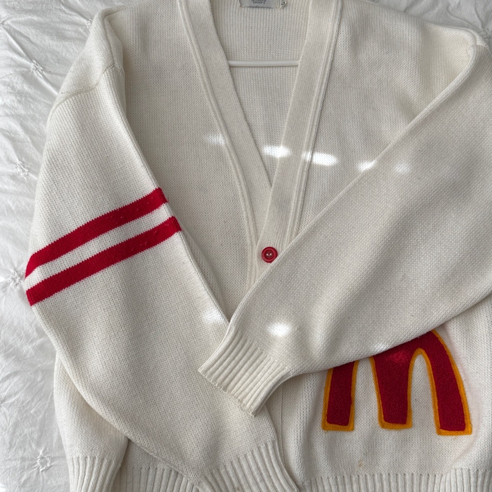 Vintage McDonald’s Cardigan Sweater Rare Size L - Picture 5 of 5